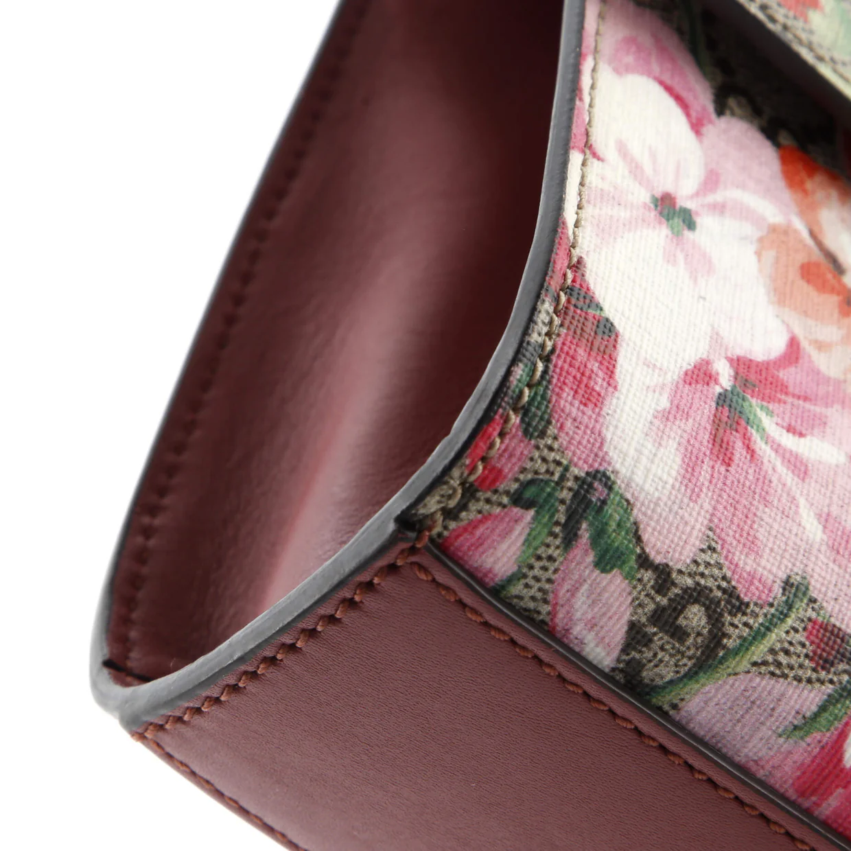 Padlock Shoulder Bag Blooms Print GG Coated Canvas Small - Deep Luxury