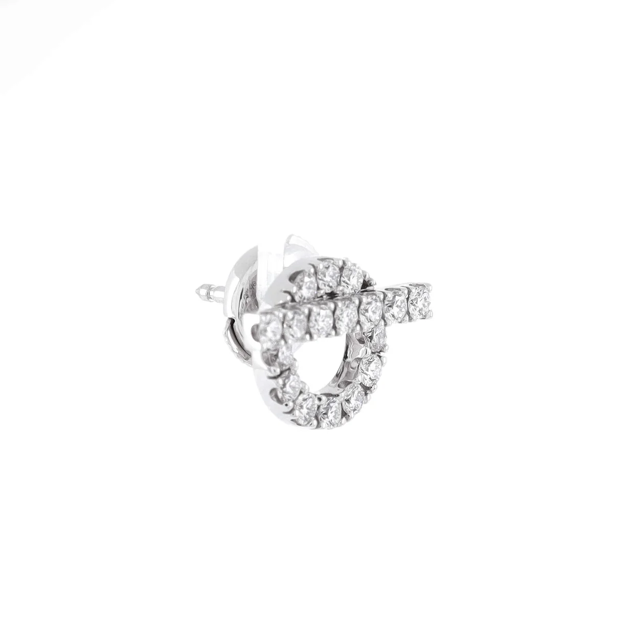 Finesse Stud Earrings 18K White Gold and Diamonds - Deep Luxury