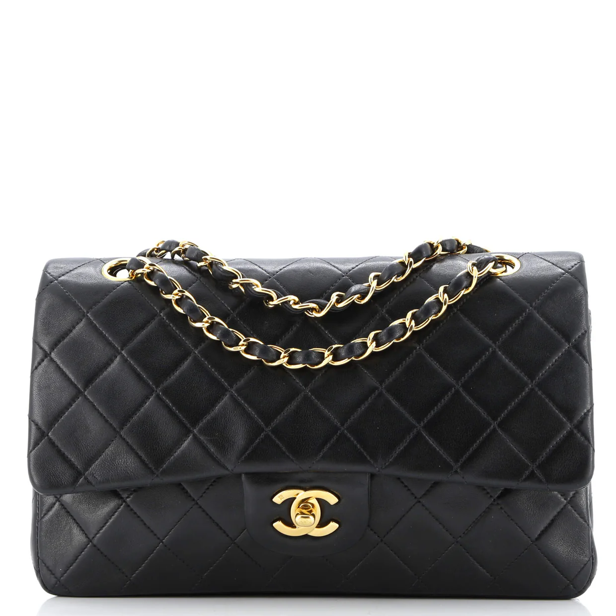 Vintage Classic Double Flap Bag Quilted Lambskin Medium - Deep Luxury