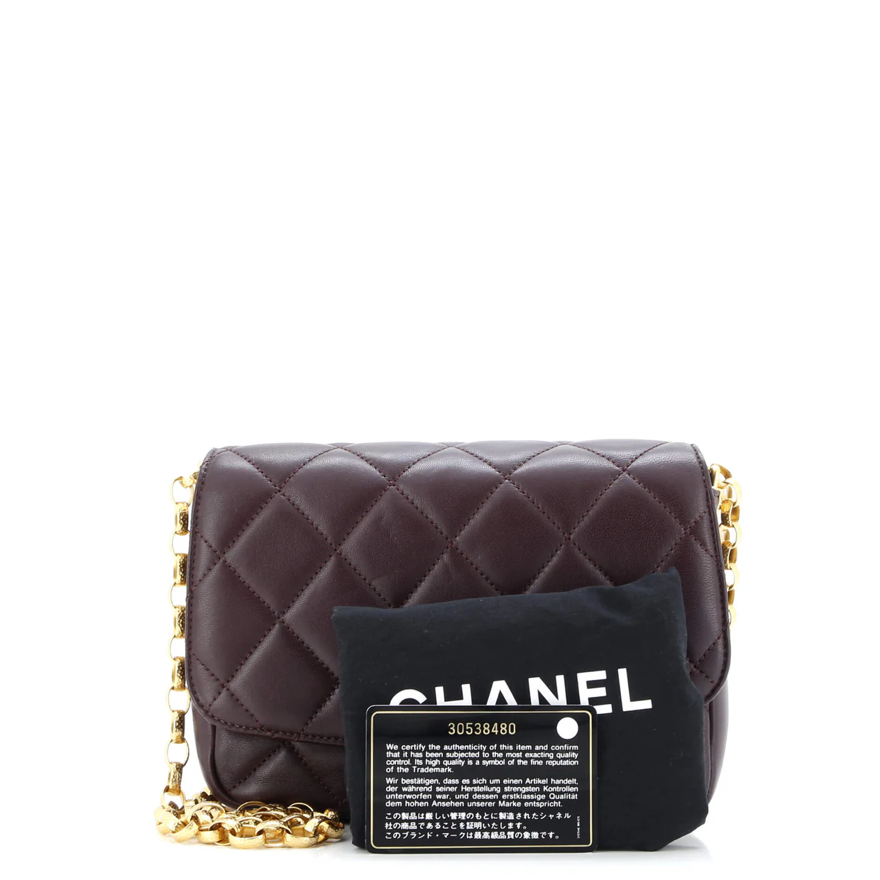 CC Coin Chain Flap Bag Quilted Lambskin Medium - Deep Luxury