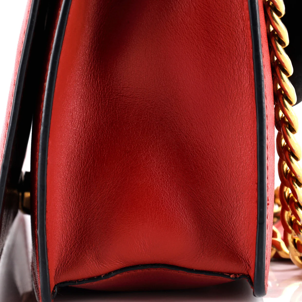 Chain Flap Bag Saffiano Leather Small - Deep Luxury