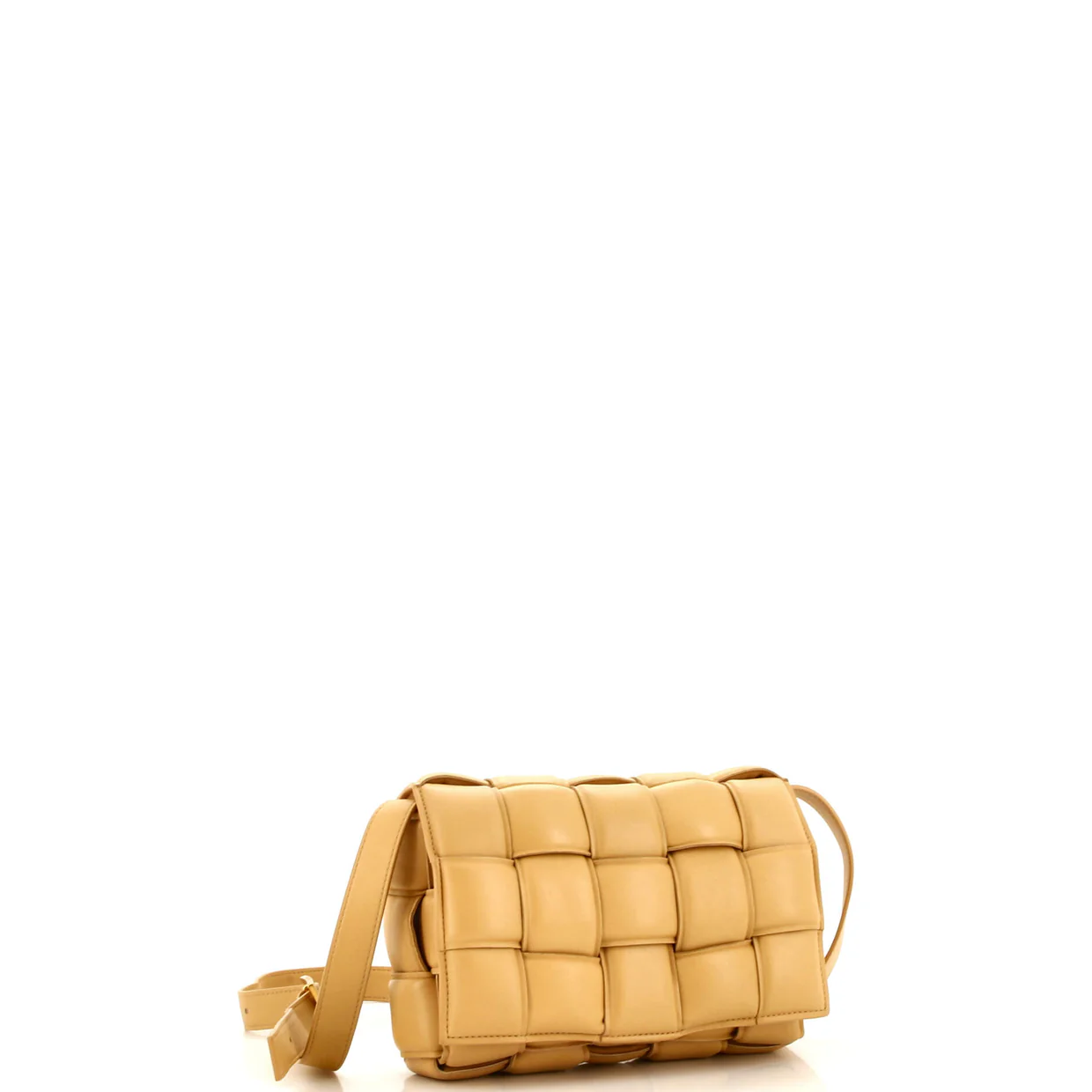 Cassette Crossbody Bag Padded Maxi Intrecciato Leather Small - Deep Luxury