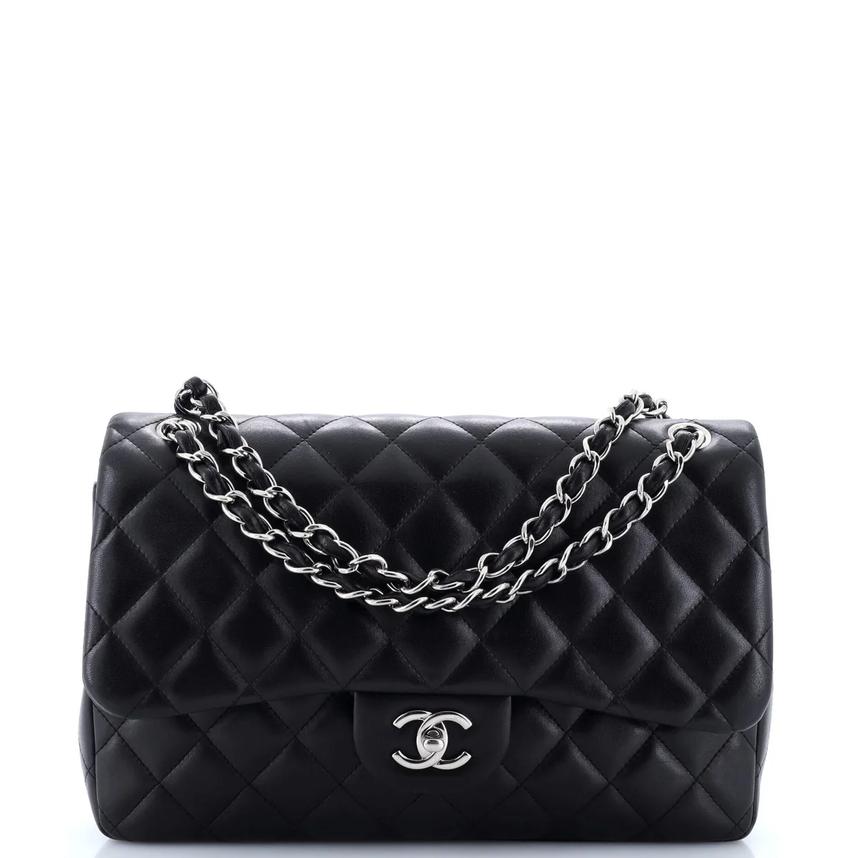 Classic Double Flap Bag Quilted Lambskin Jumbo - Deep Luxury
