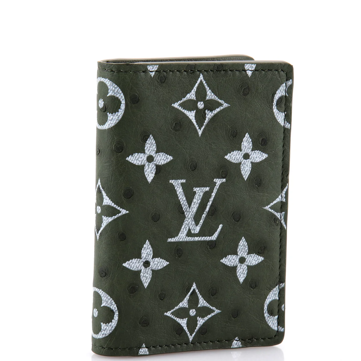 Pocket Organizer Monogram Ostrich - Deep Luxury