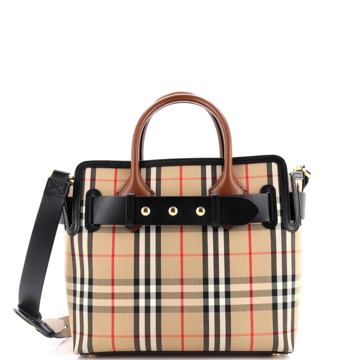 Belt Tote Vintage Check Canvas Small - Deep Luxury