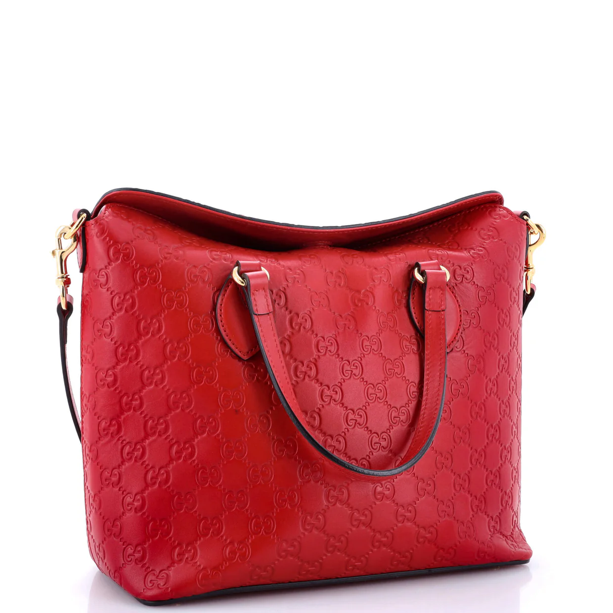 Signature Fold Over Tote Guccissima Leather Medium - Deep Luxury