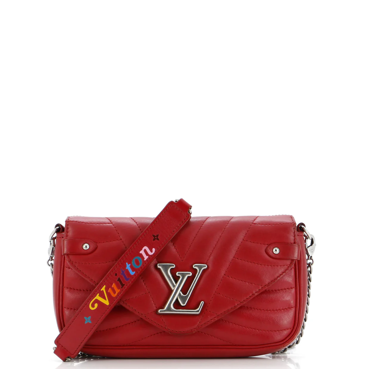 New Wave Chain Pochette Quilted Leather - Deep Luxury