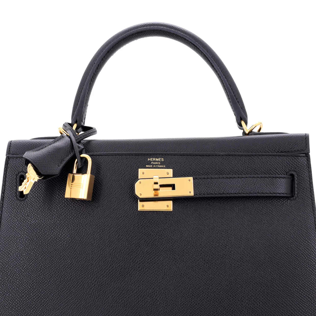 Kelly Handbag Noir Epsom with Gold Hardware 28 - Deep Luxury