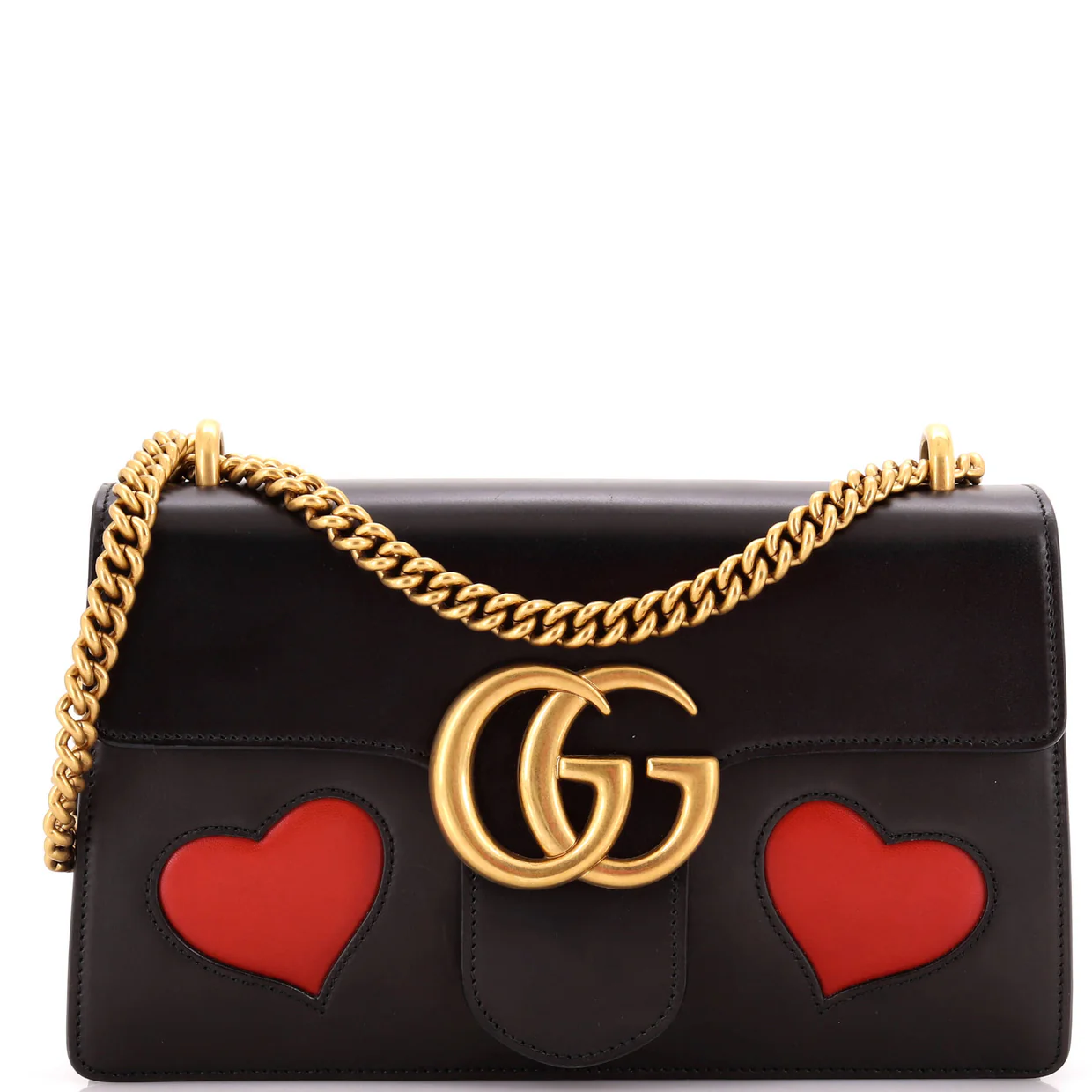 Marmont Chain Shoulder Bag Patchwork Leather Medium - Deep Luxury