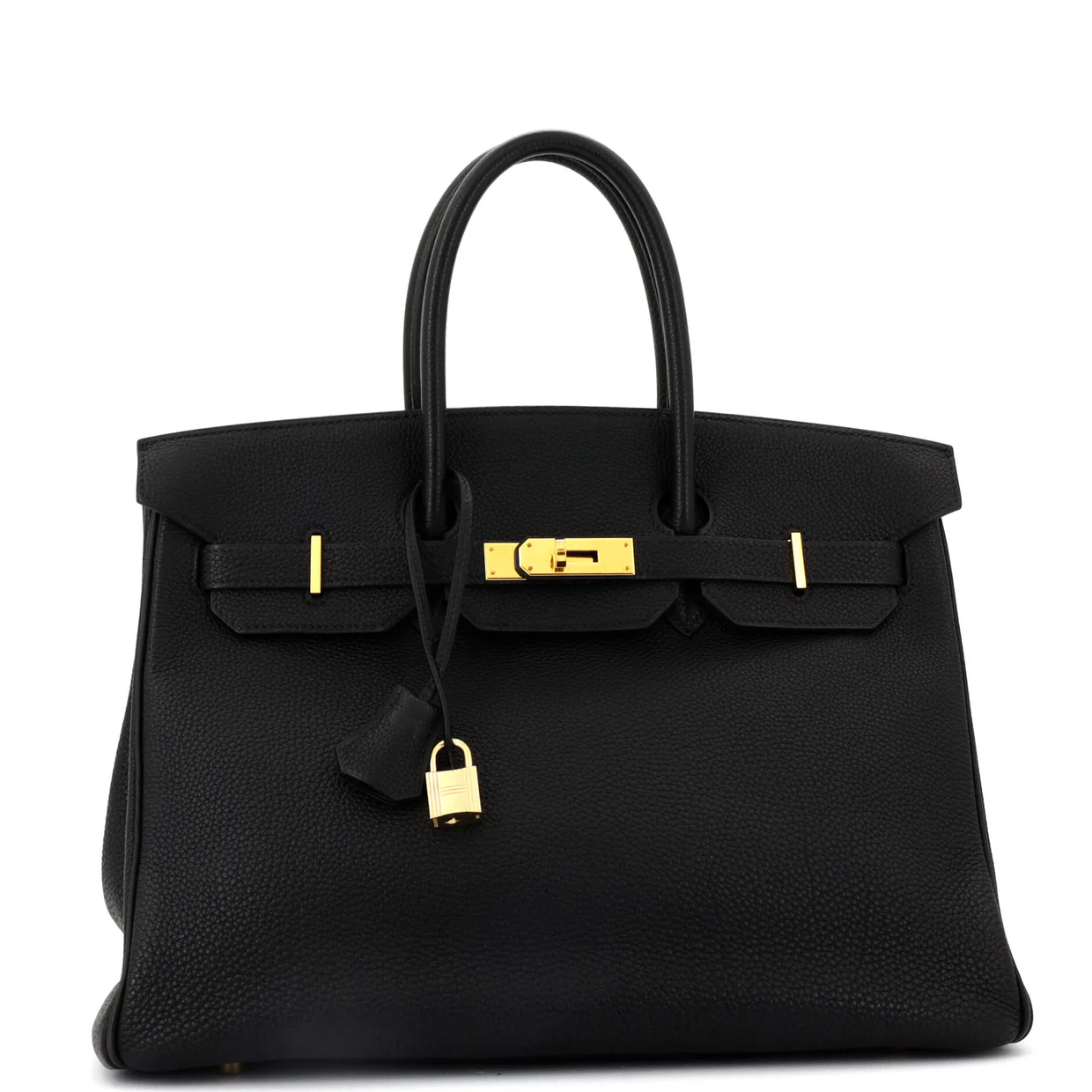 Birkin Handbag Noir Togo with Gold Hardware 35 - Deep Luxury
