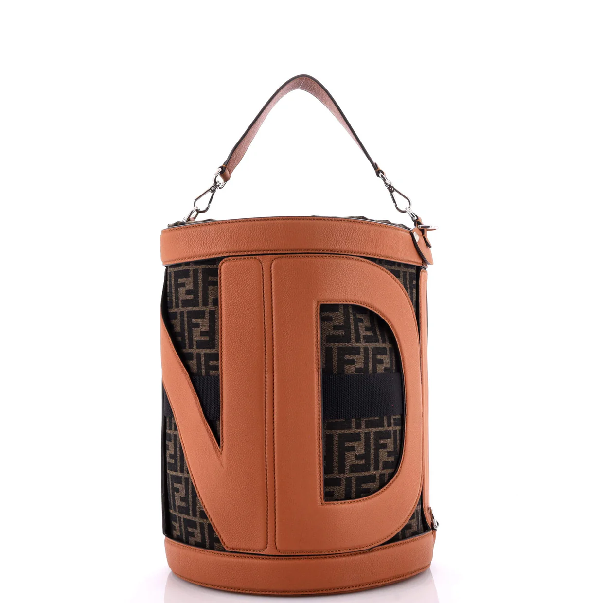 Step Out Bucket Bag Leather and Zucca Canvas Large - Deep Luxury