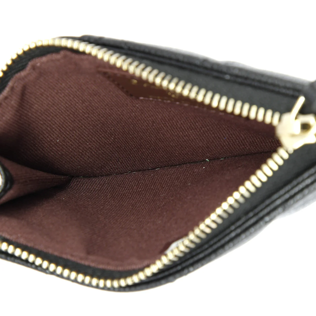 Flap Zip Card Holder Quilted Caviar - Deep Luxury