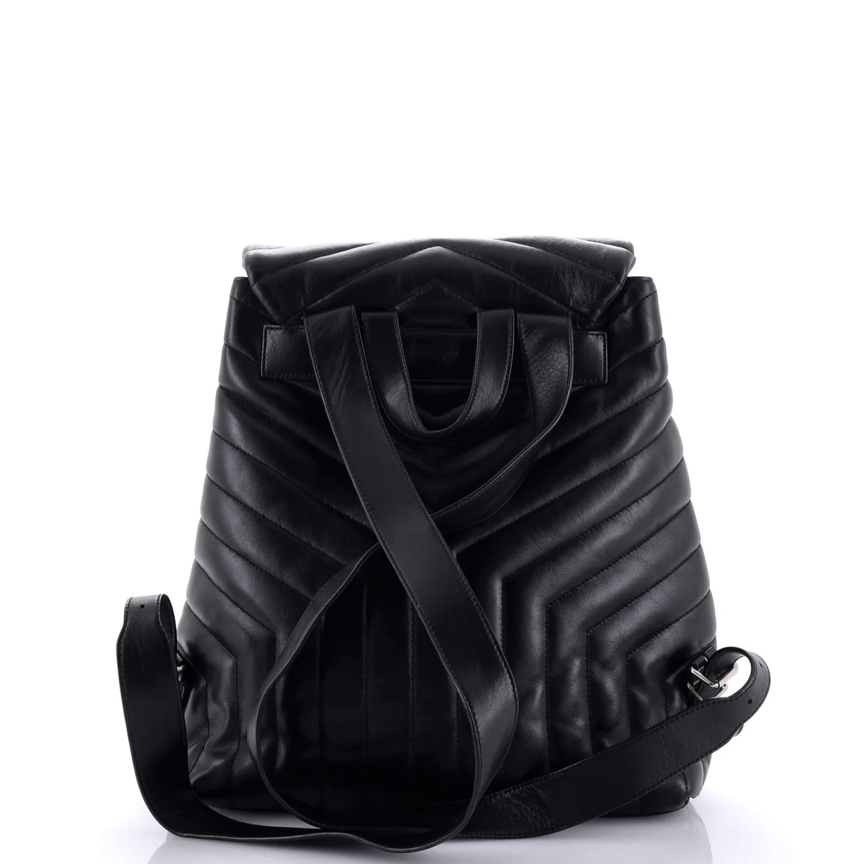 LouLou Backpack Matelasse Chevron Leather Medium - Deep Luxury