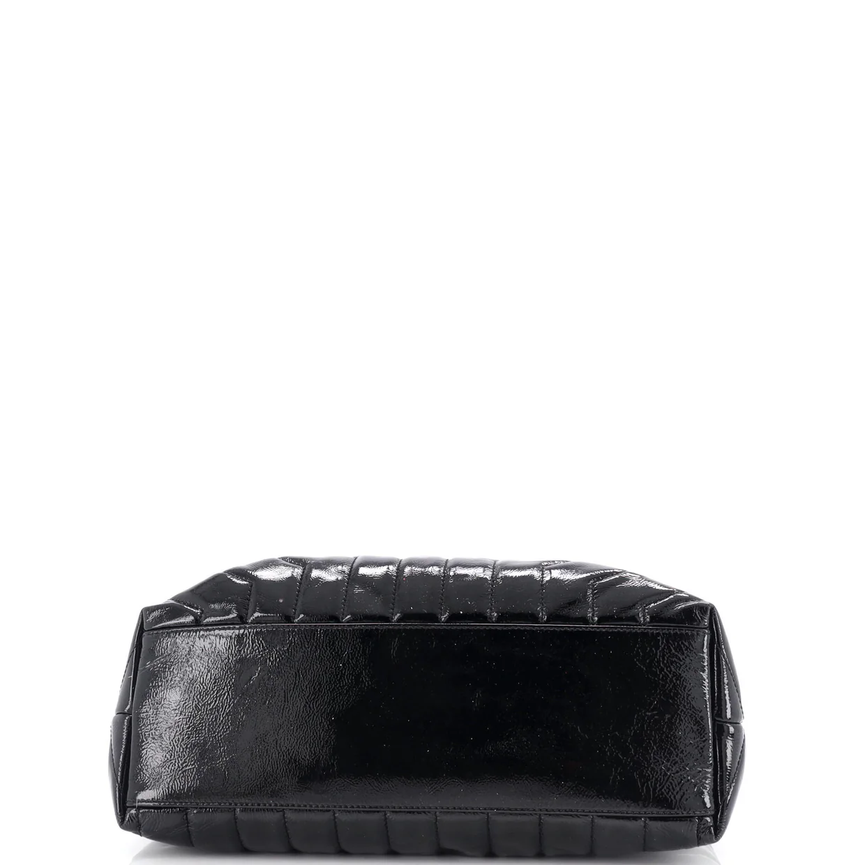 Loulou Shoulder Bag Matelasse Chevron Patent Medium - Deep Luxury