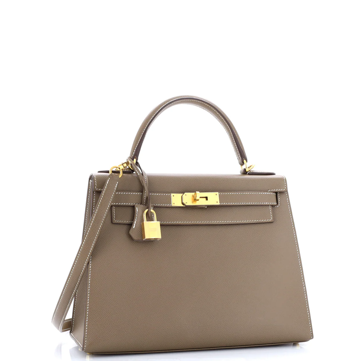 Kelly Handbag Grey Epsom with Gold Hardware 28 - Deep Luxury