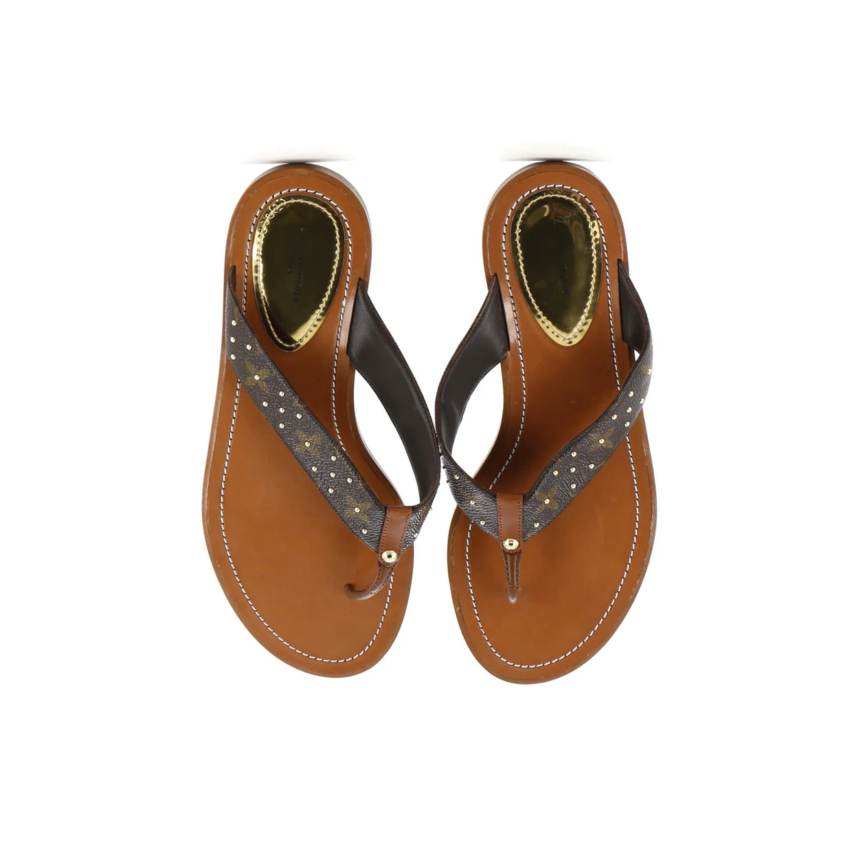 Women's Sunny Flat Thong Sandals Monogram Canvas - Deep Luxury