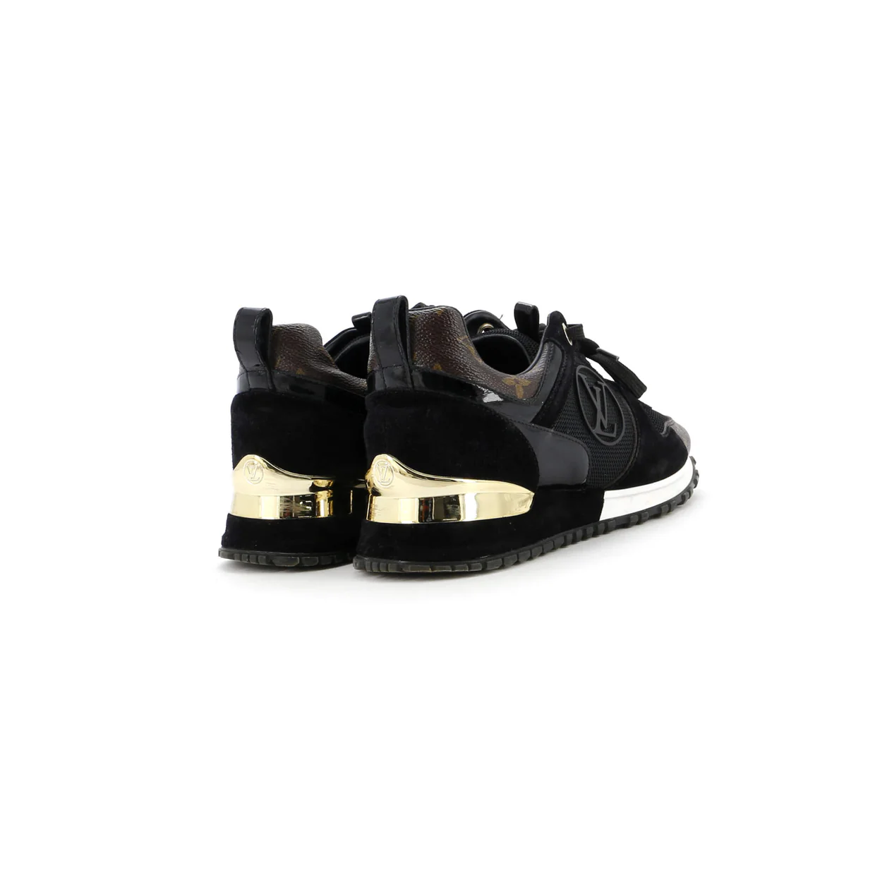 Women's Run Away Sneakers Mesh with Monogram Canvas and Suede - Deep Luxury