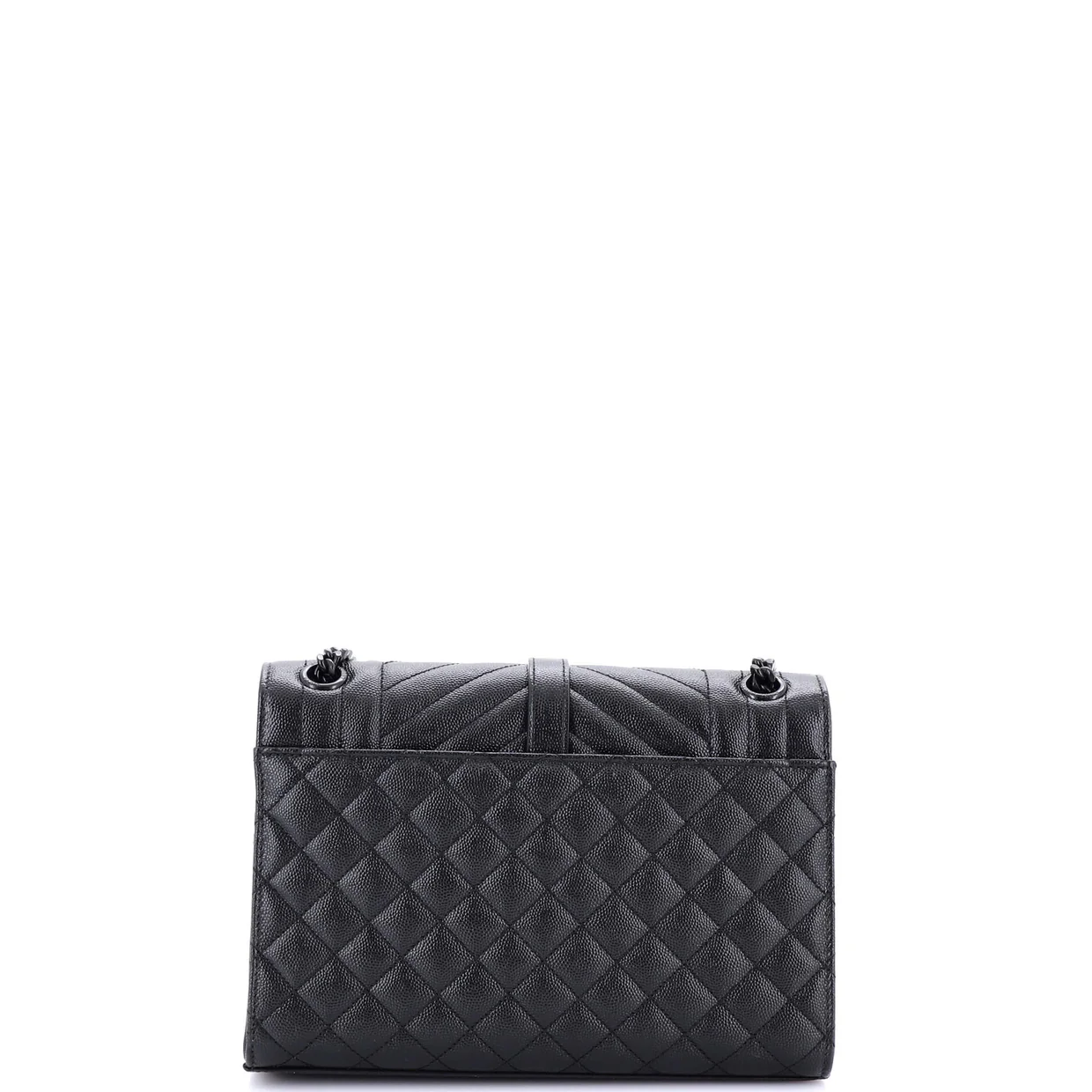 Classic Monogram Envelope Satchel Mixed Matelasse Leather Medium - Deep Luxury