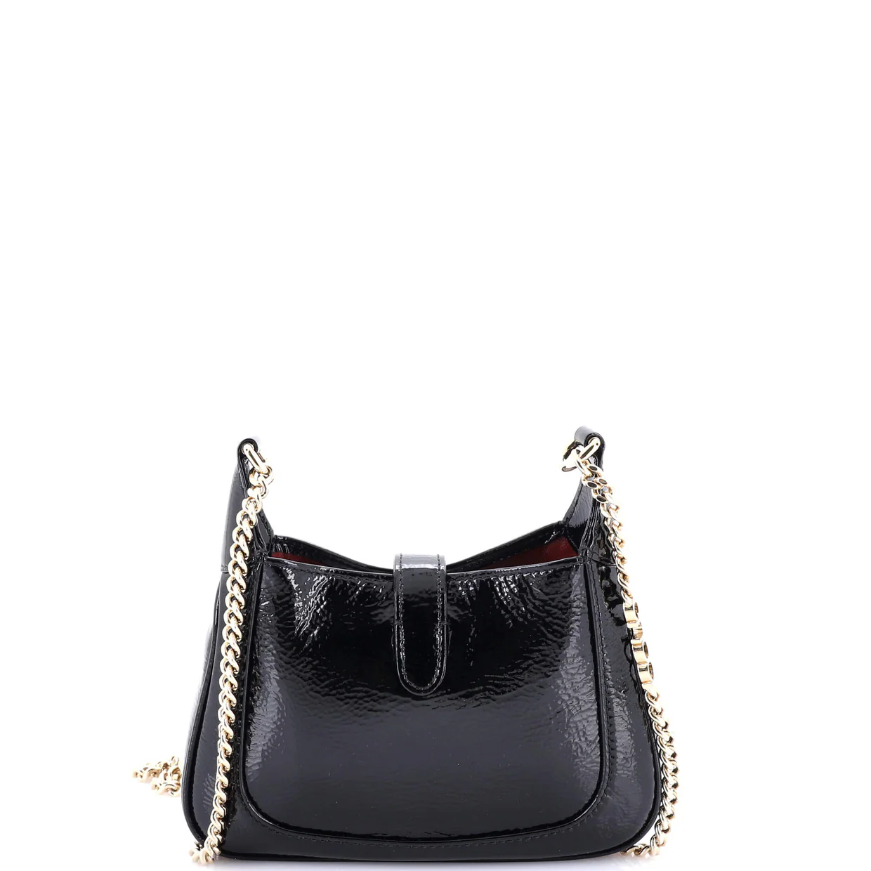 Jackie Notte Chain Hobo Patent Mini - Deep Luxury