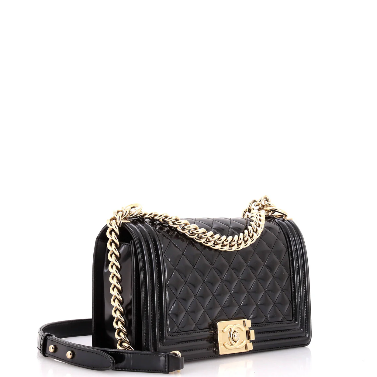 Boy Flap Bag Quilted Glazed Calfskin Old Medium - Deep Luxury