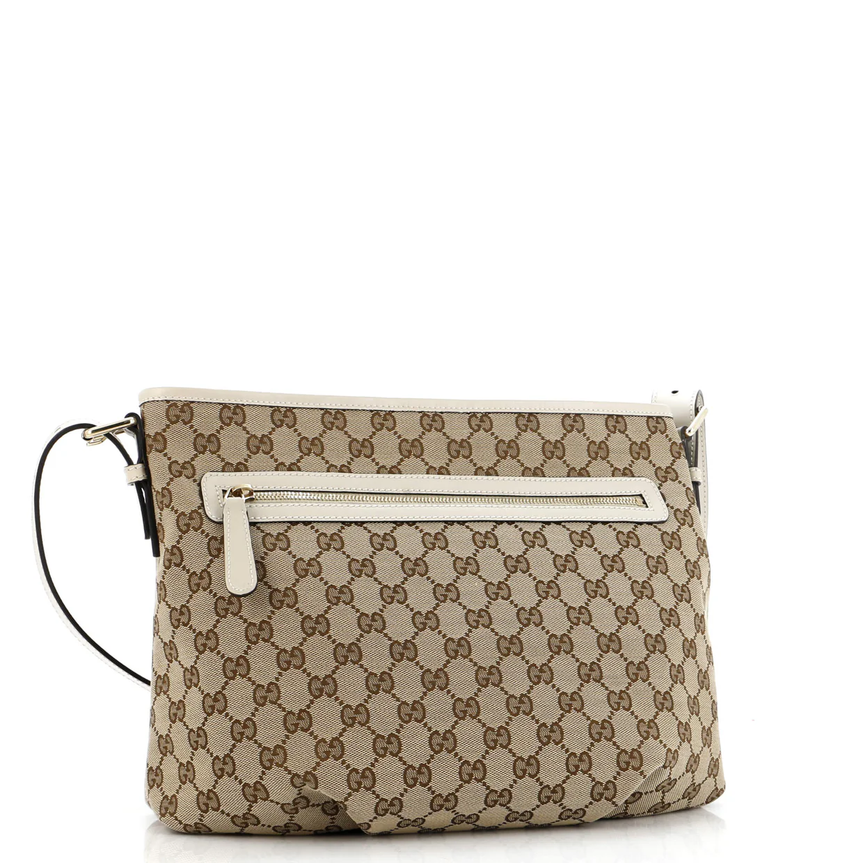 Front Zip Messenger GG Canvas Medium - Deep Luxury