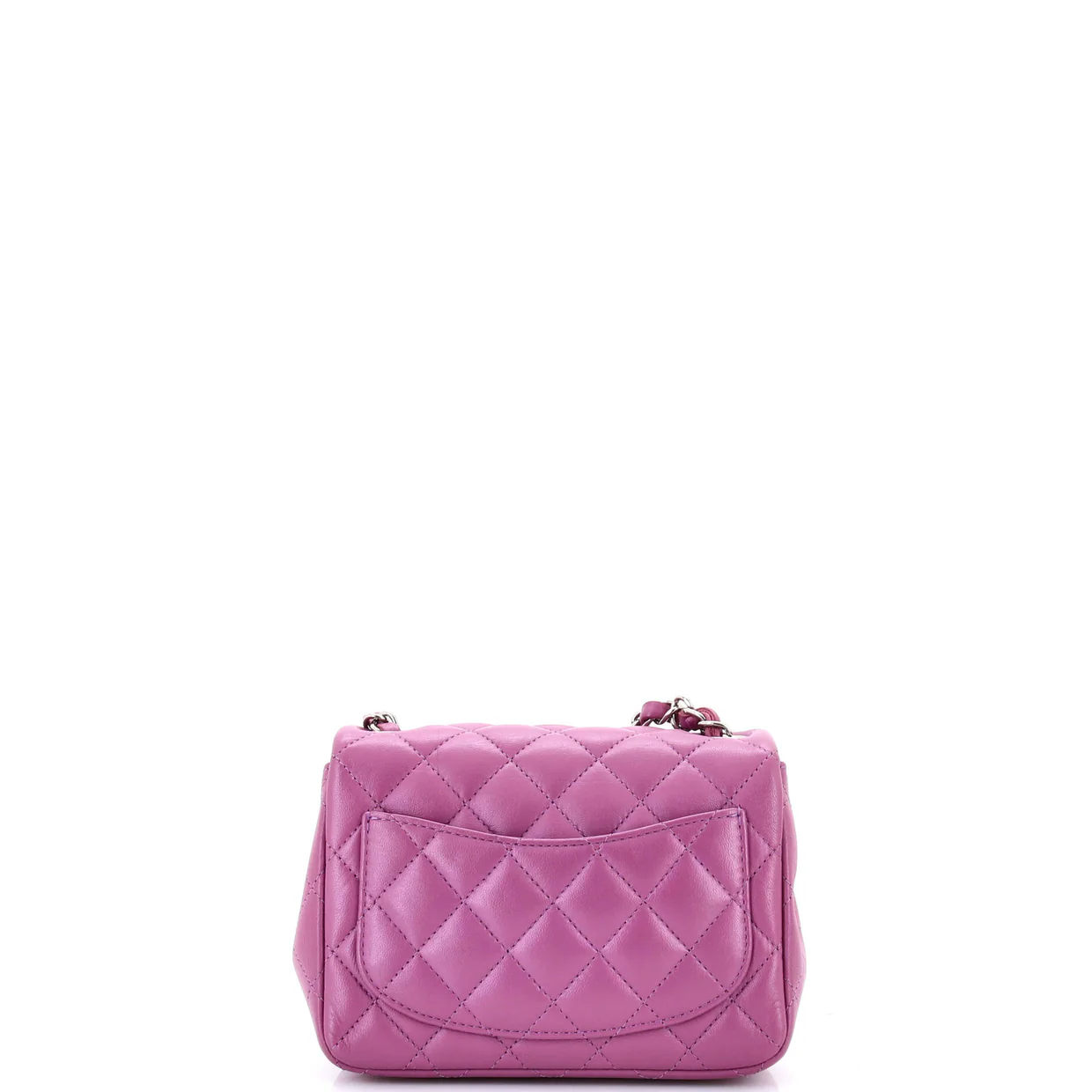 Square Classic Single Flap Bag Quilted Lambskin Mini - Deep Luxury