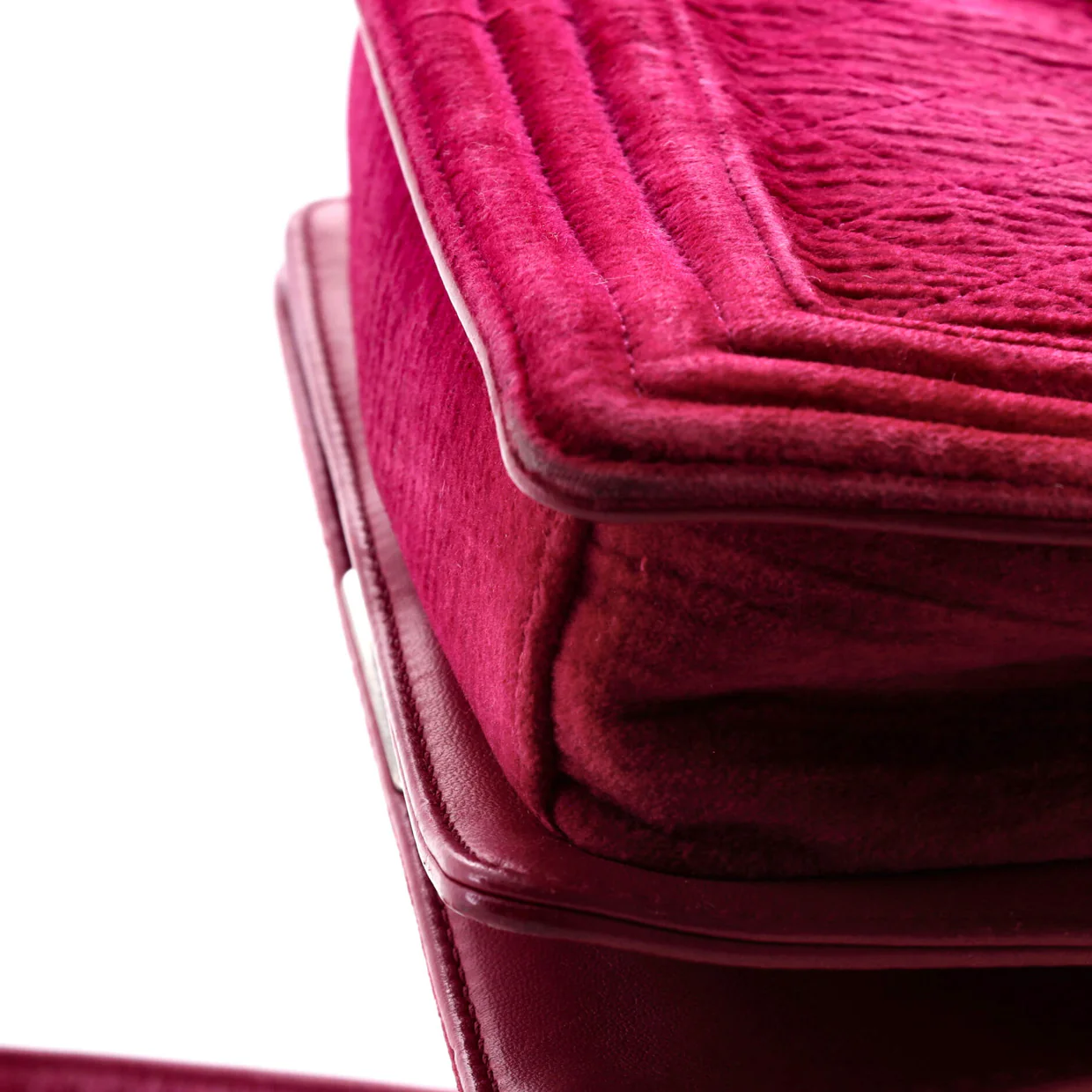 Boy Flap Bag Quilted Velvet Small - Deep Luxury