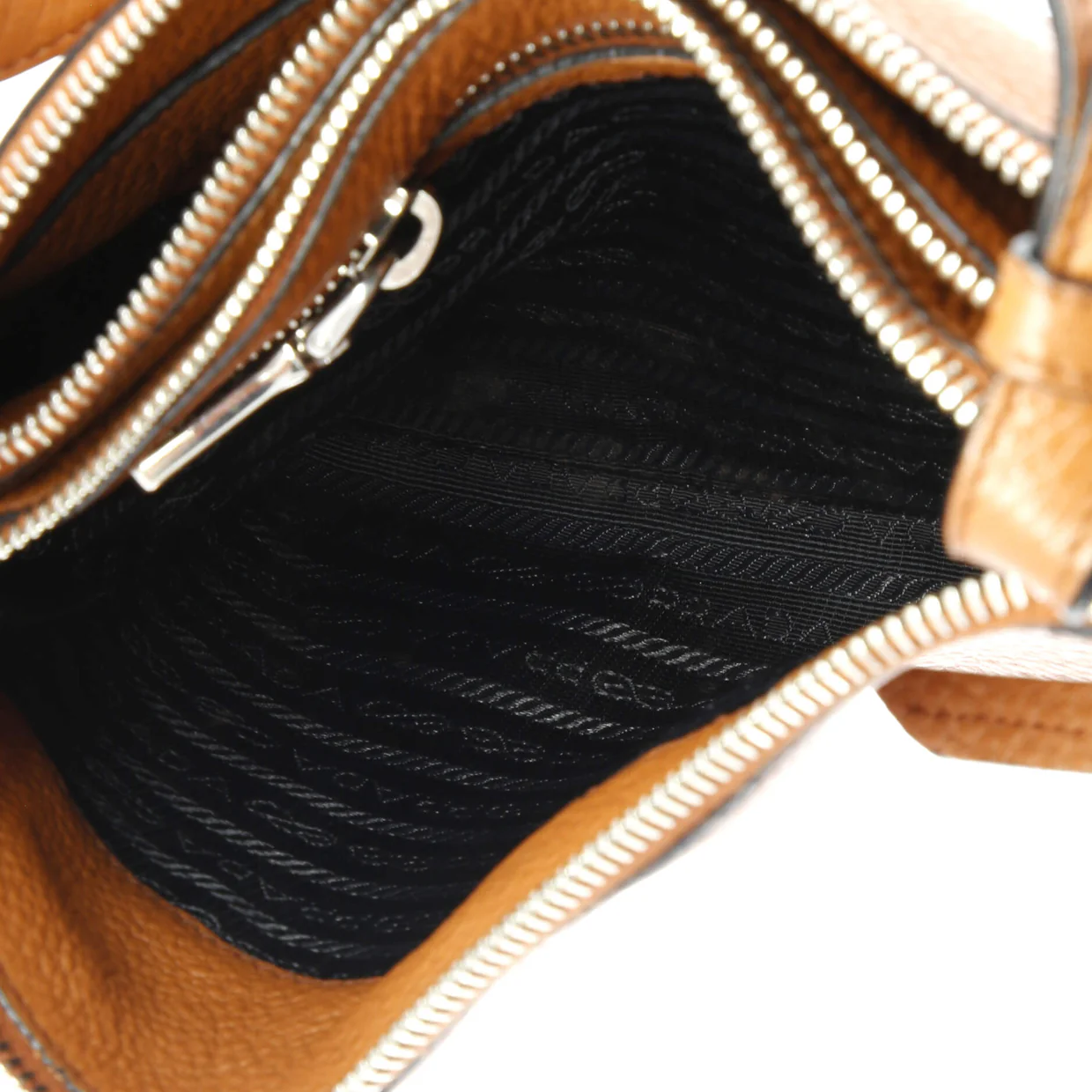 Double Zip Crossbody Bag Vitello Daino Small - Deep Luxury