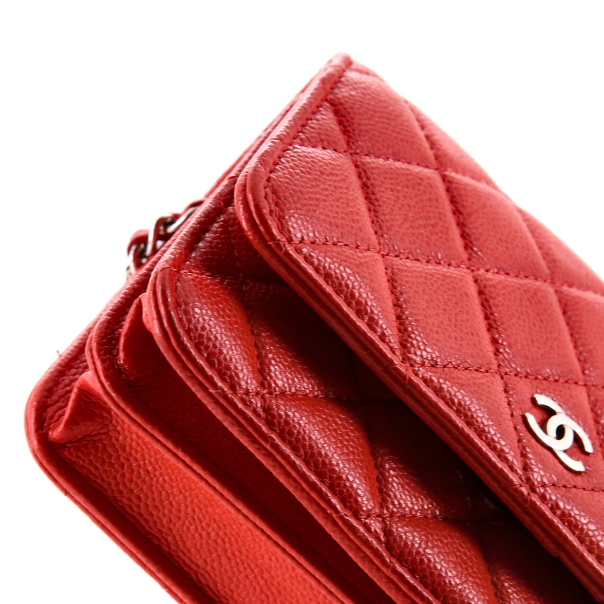 Wallet on Chain Quilted Caviar Mini - Deep Luxury