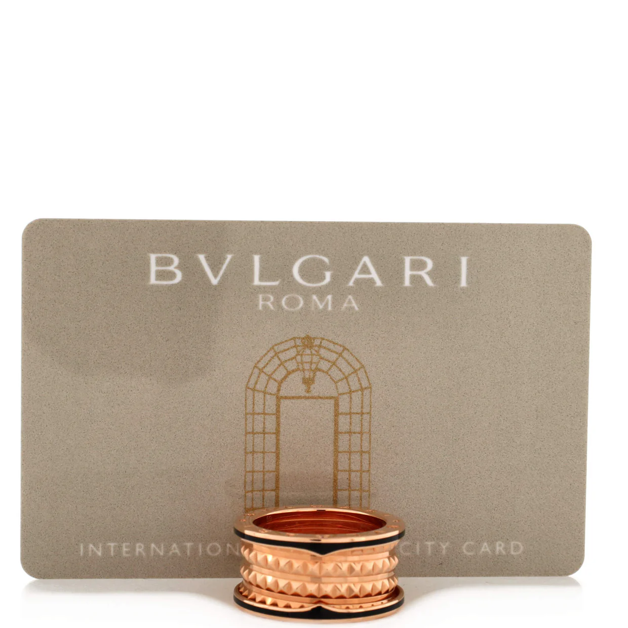 B.Zero1 Rock Four Band Ring 18K Rose Gold and Ceramic - Deep Luxury