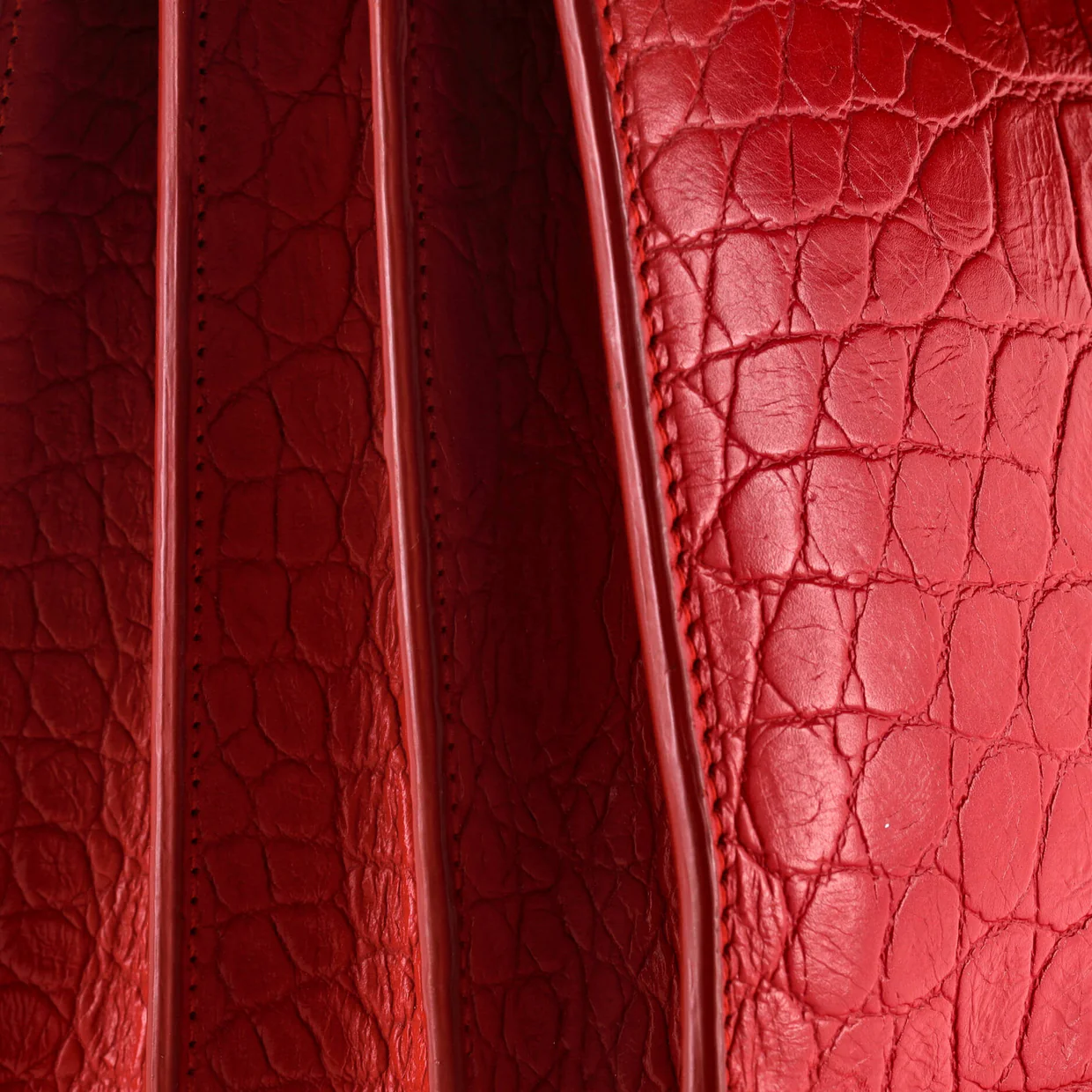 Sac de Jour Bag Crocodile Embossed Leather Small - Deep Luxury