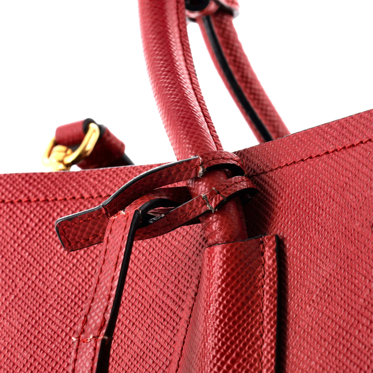 Cuir Double Tote Saffiano Leather Medium - Deep Luxury