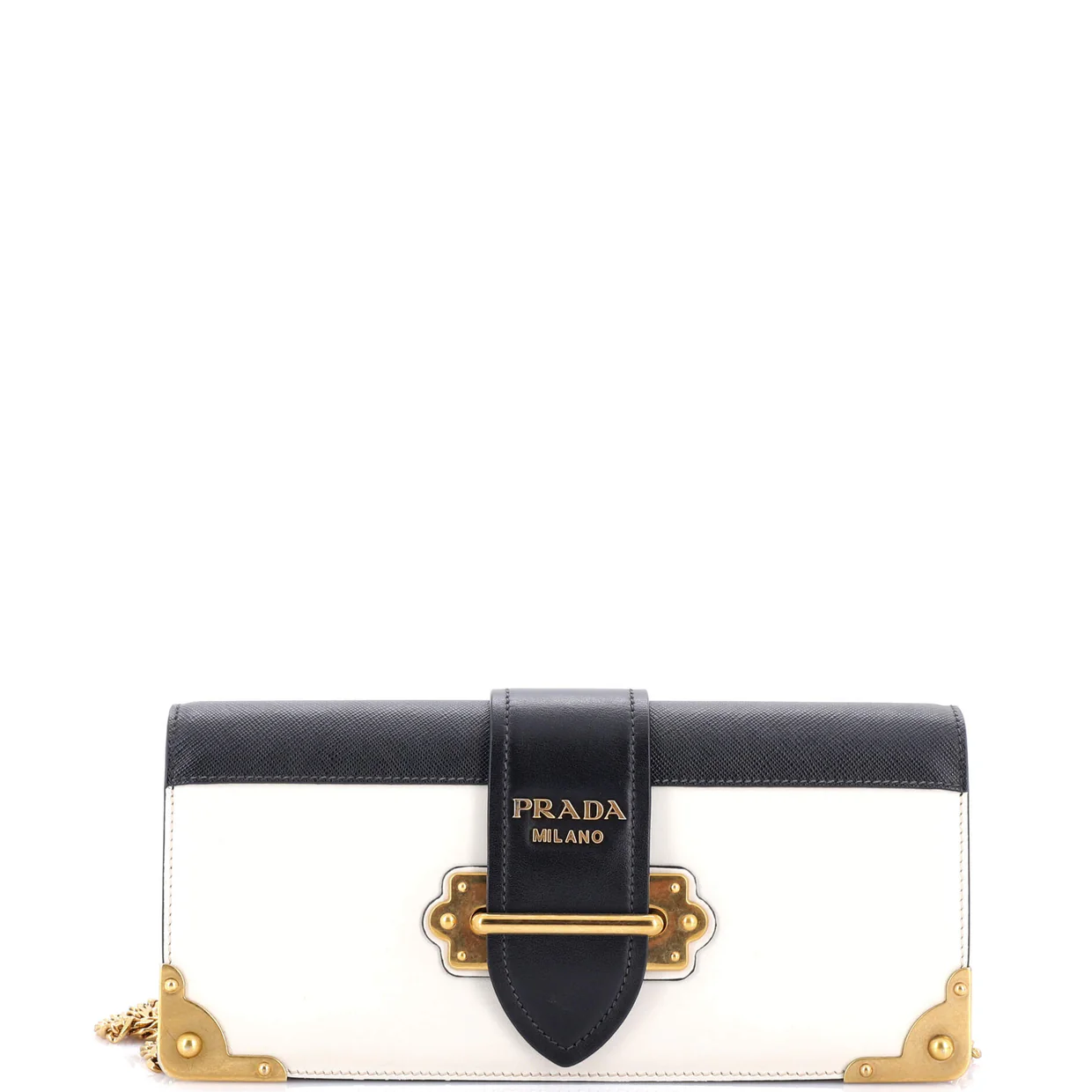 Cahier Chain Clutch City Calf and Saffiano - Deep Luxury