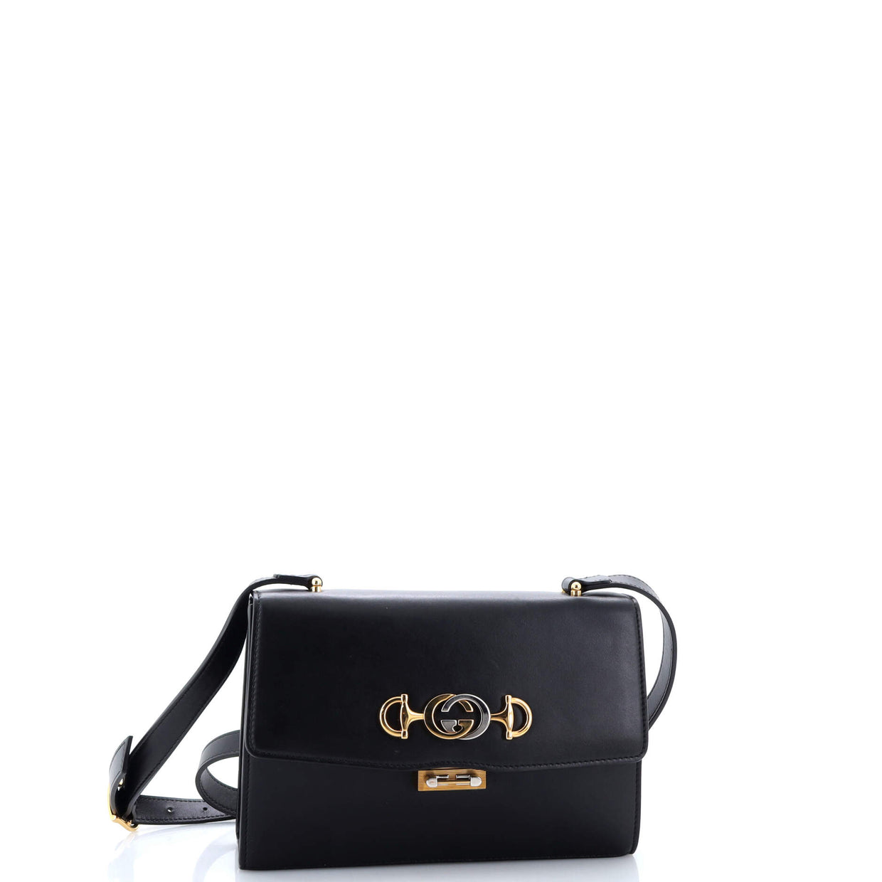 Zumi Flap Shoulder Bag Leather Small - Deep Luxury