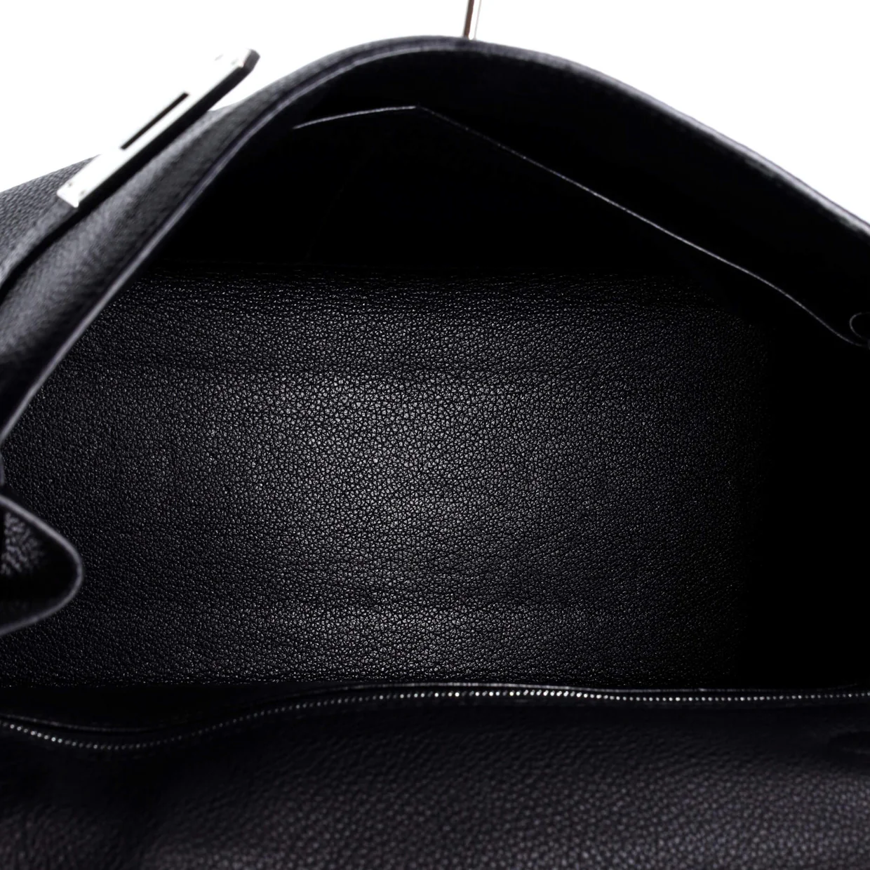 Kelly Handbag Noir Togo with Palladium Hardware 32 - Deep Luxury