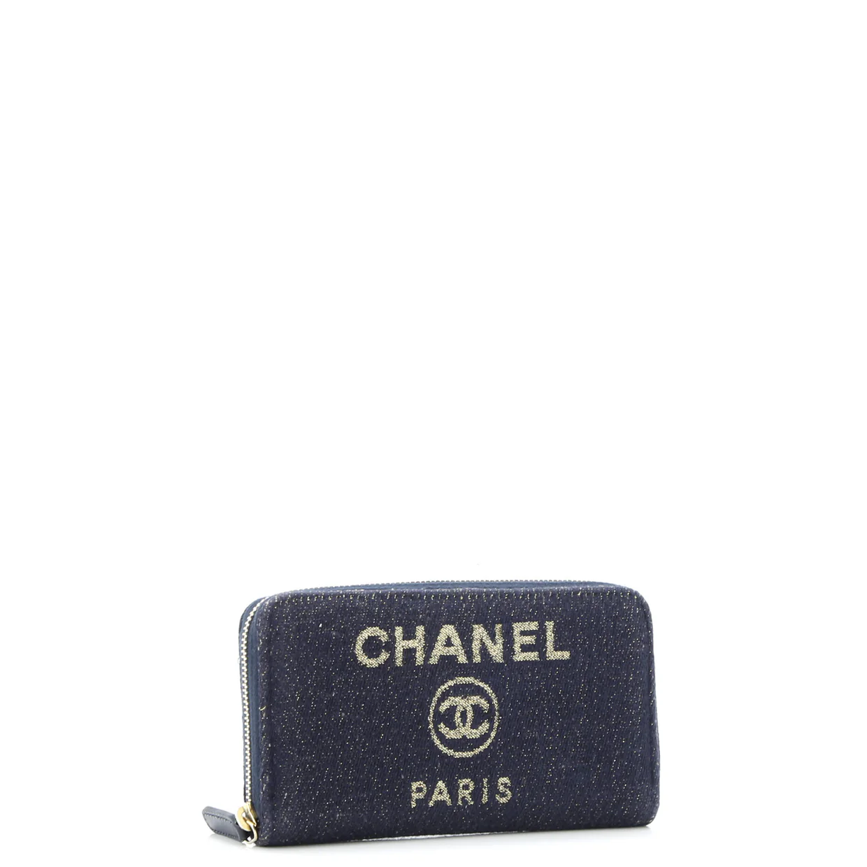 Deauville Zip Around Wallet Lurex Canvas Medium - Deep Luxury