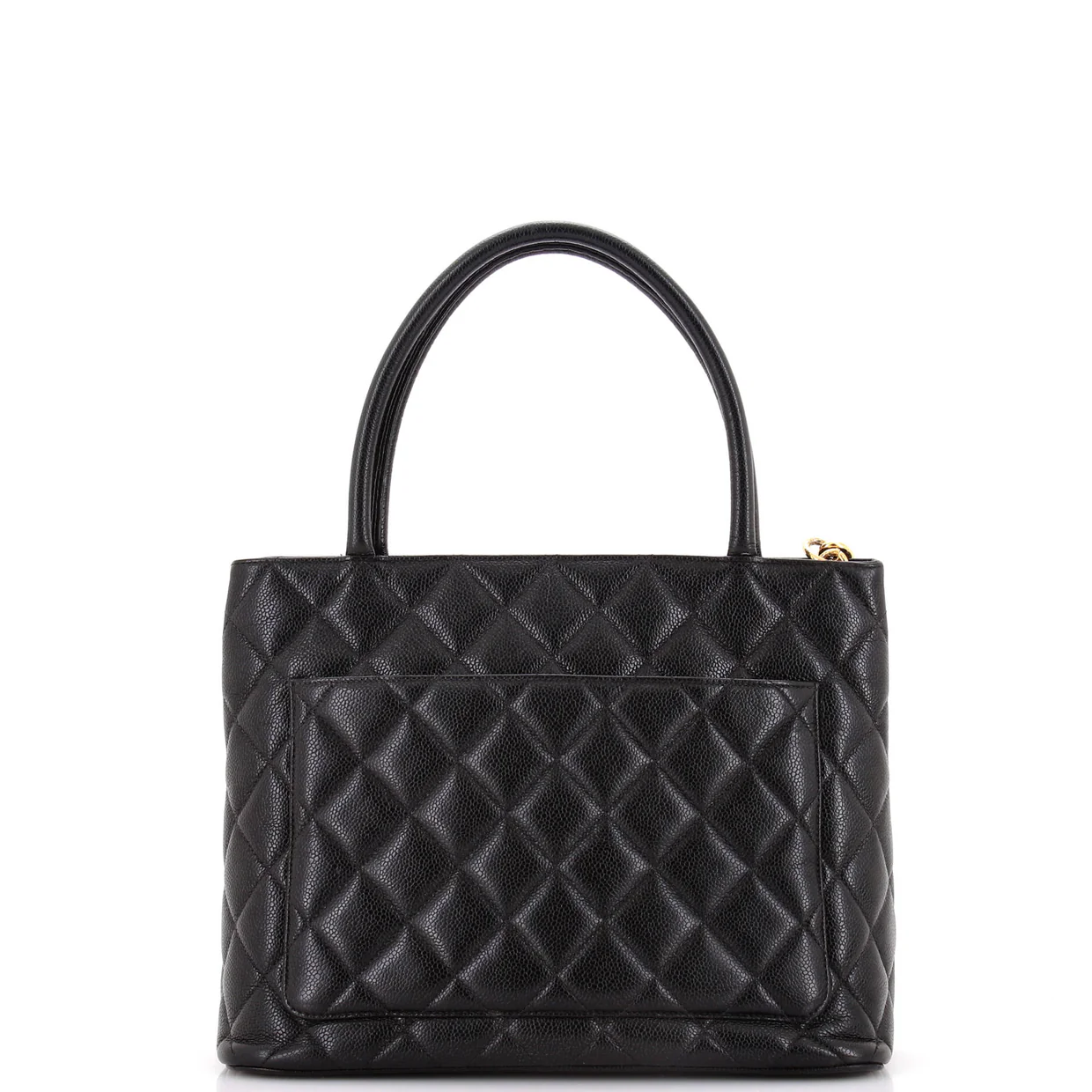 Medallion Tote Quilted Caviar - Deep Luxury