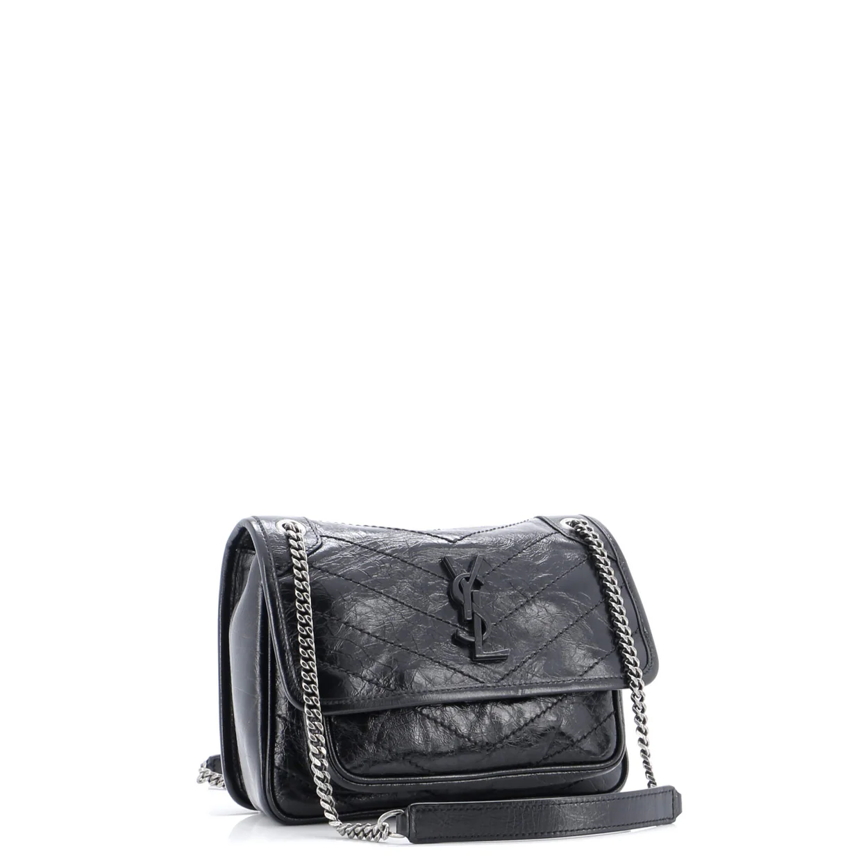 Niki Chain Flap Bag Matelasse Chevron Leather Baby - Deep Luxury