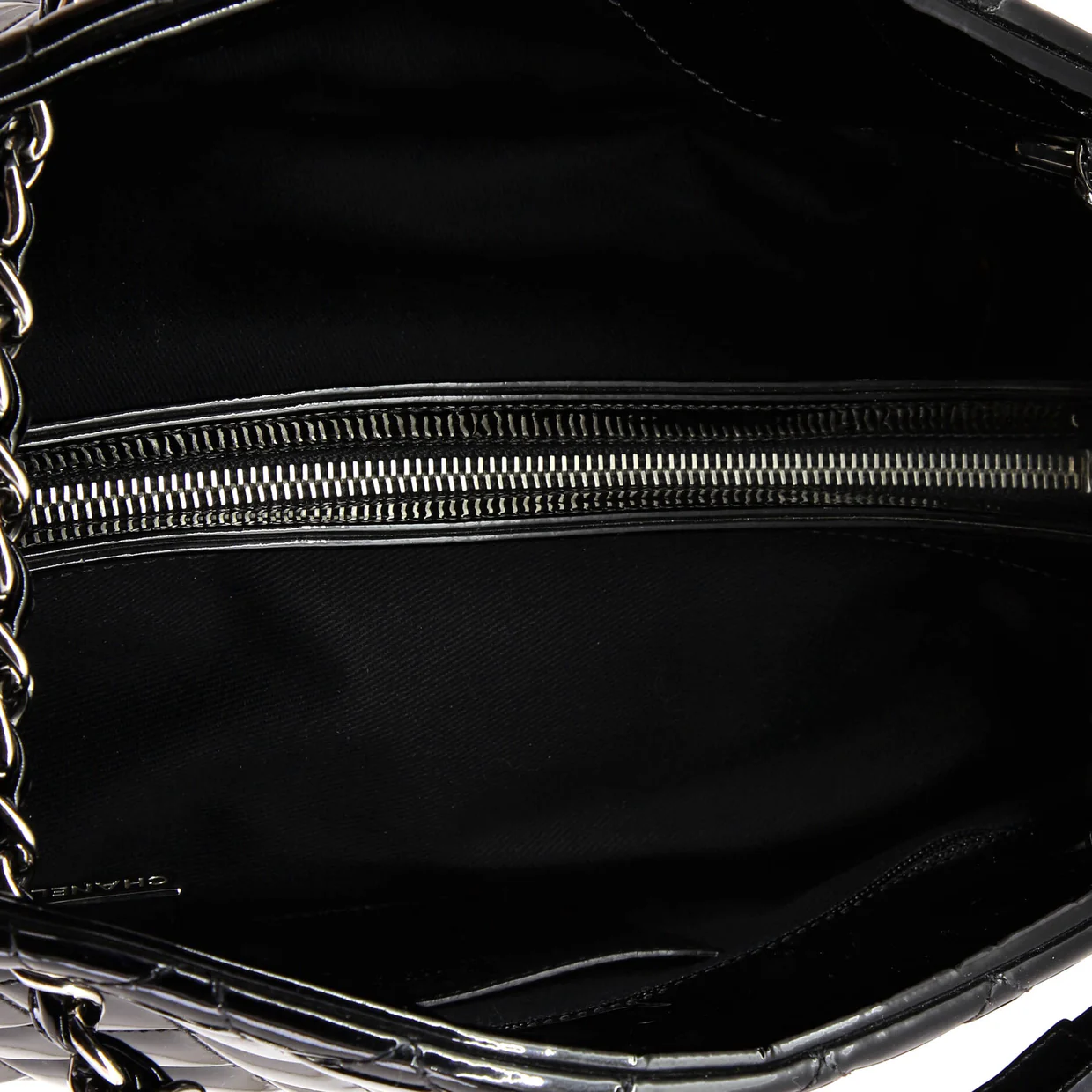 Just Mademoiselle Bag Quilted Patent Medium - Deep Luxury