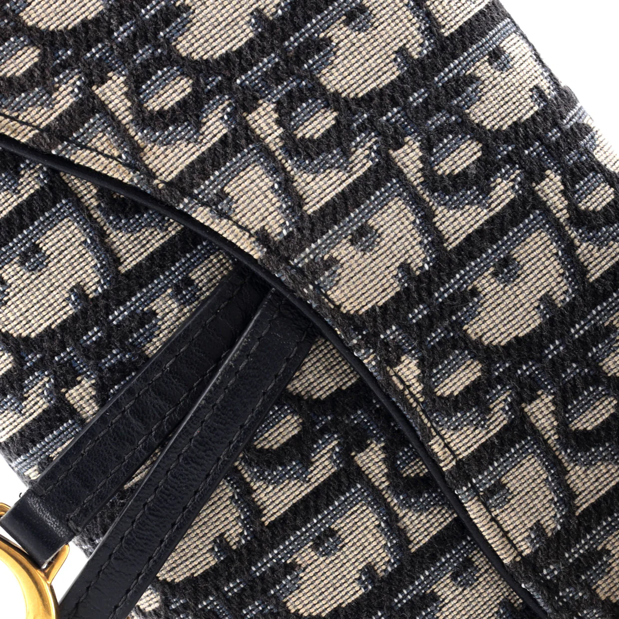 Saddle Chain Wallet Oblique Canvas - Deep Luxury