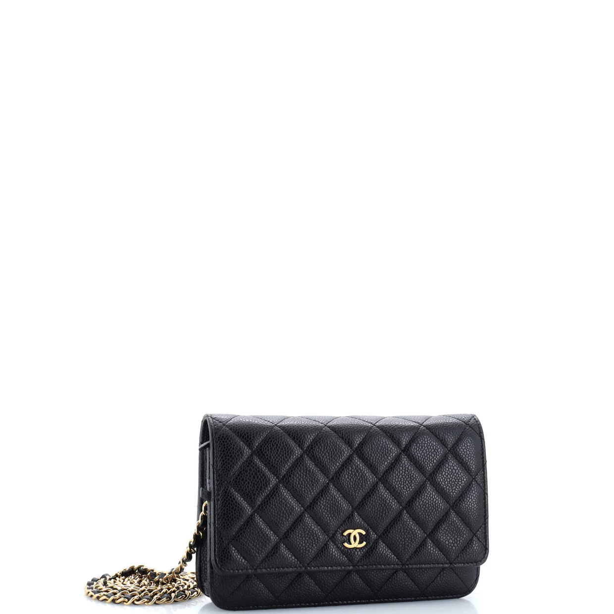 Wallet on Chain Quilted Caviar - Deep Luxury