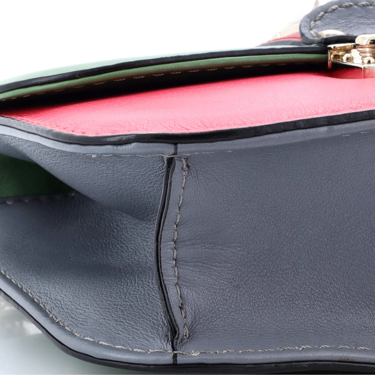 Glam Lock Shoulder Bag Leather Small - Deep Luxury