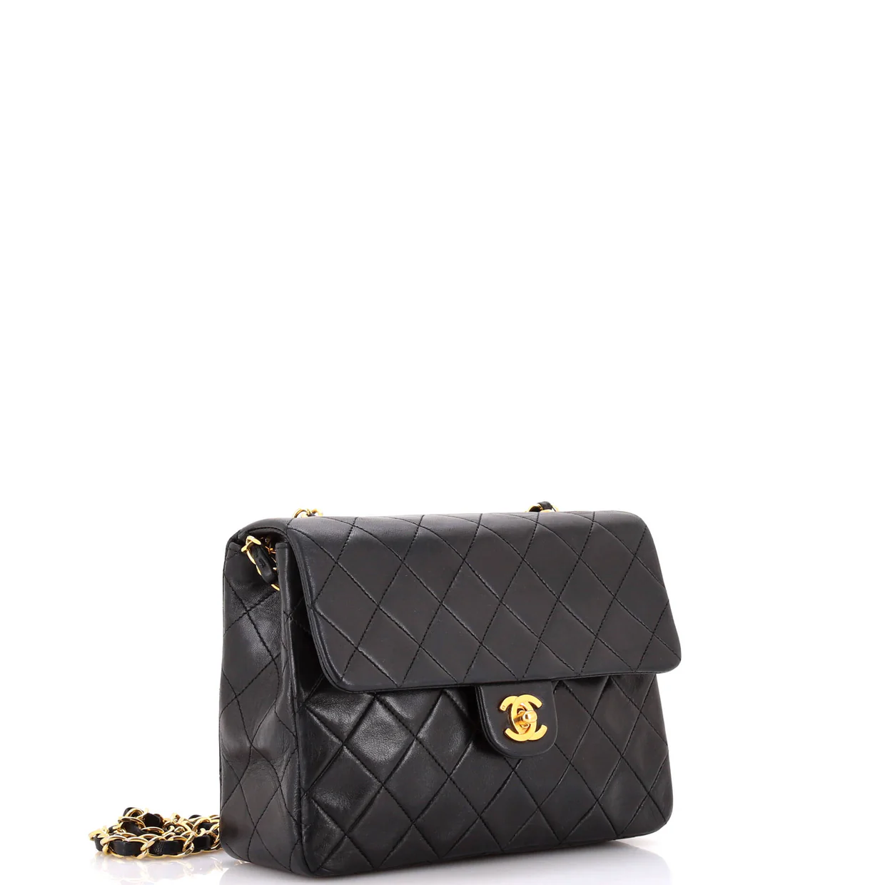 Vintage Square Classic Flap Bag Quilted Lambskin Small - Deep Luxury