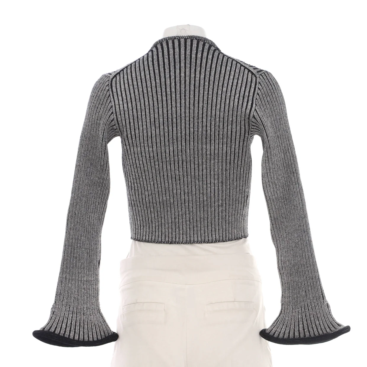 Women's Bell Sleeves Button Up Cardigan Viscose and Wool Blend - Deep Luxury