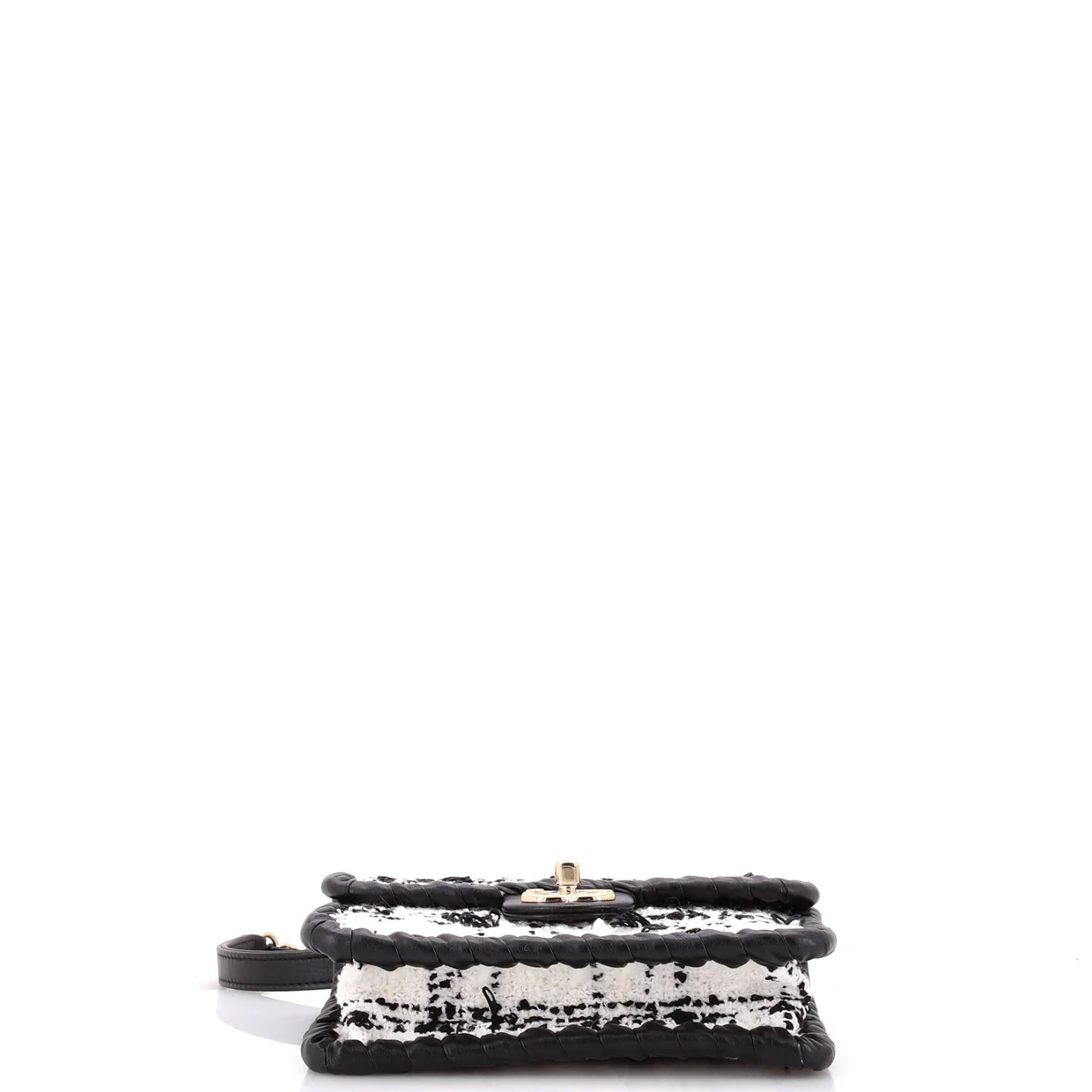 My Own Frame Flap Bag Quilted Tweed with Braided Calfskin Mini - Deep Luxury