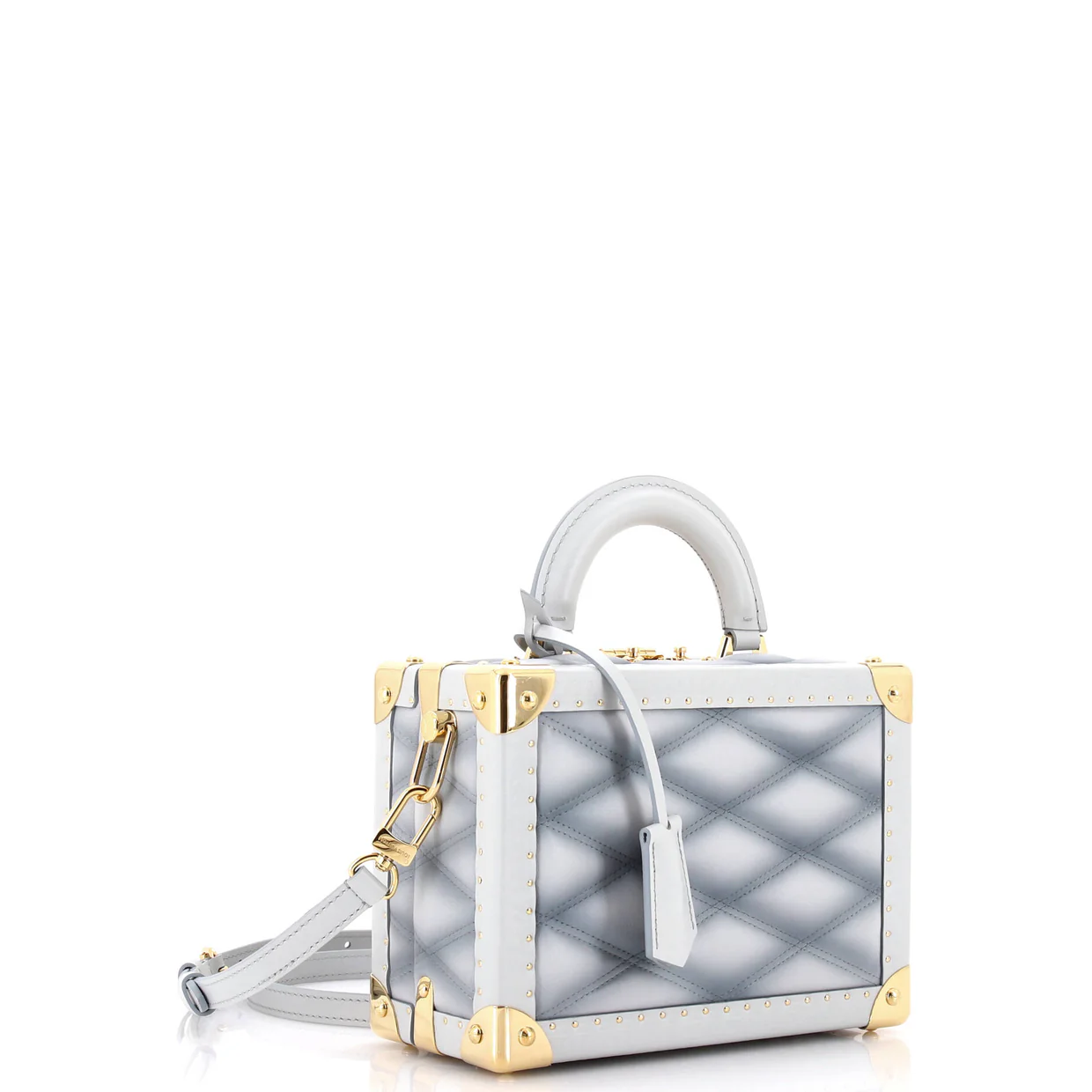 Petite Valise Handbag Malletage Leather - Deep Luxury