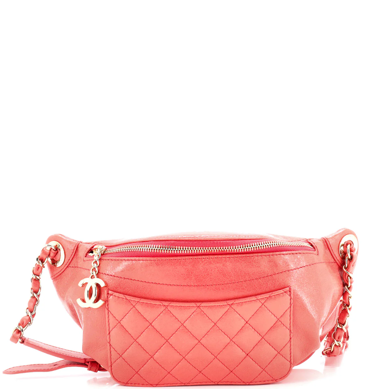 Bi Classic Waist Bag Quilted Crumpled Calfskin - Deep Luxury