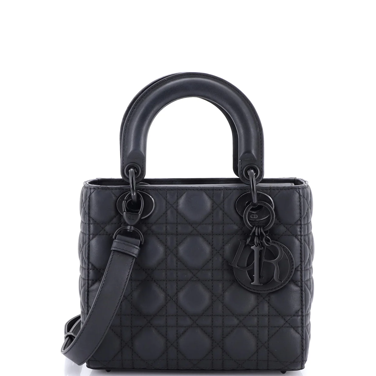 Ultra Matte Lady Dior Bag Cannage Quilt Calfskin Medium - Deep Luxury