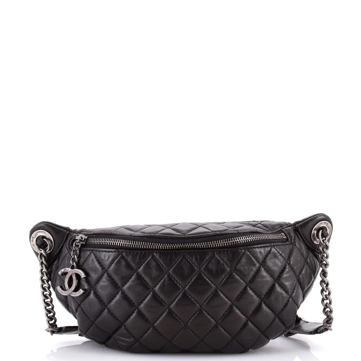 Banane Waist Bag Quilted Leather - Deep Luxury