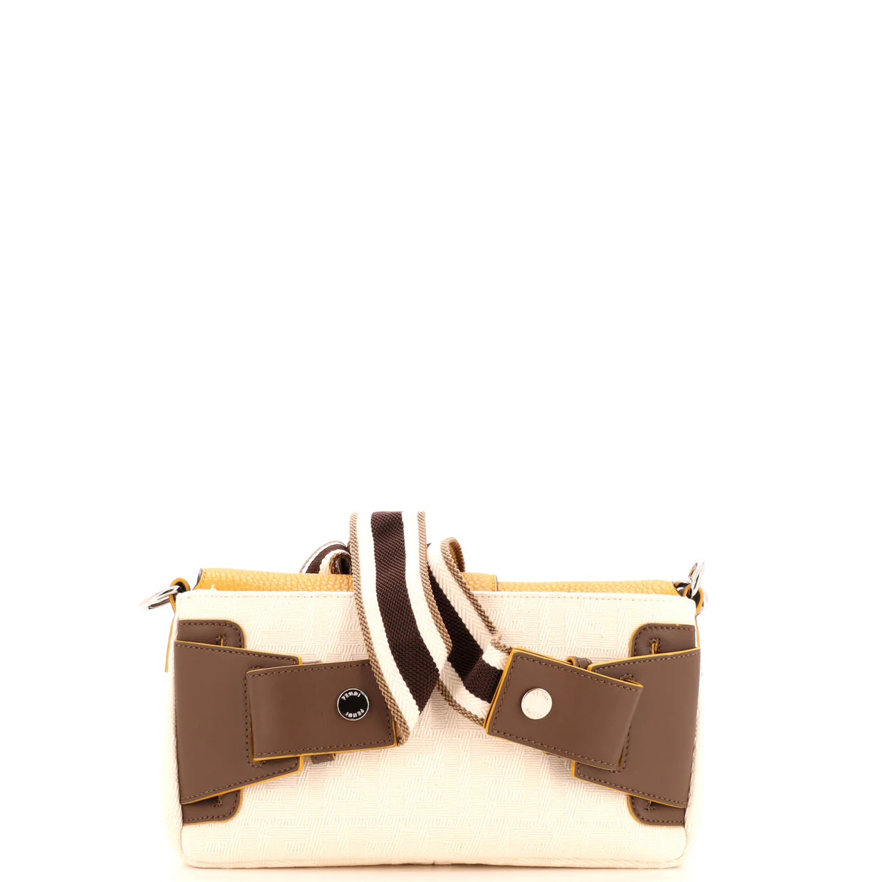 Baguette Convertible Belt Bag Zucca Canvas with Canvas and Leather Medium - Deep Luxury